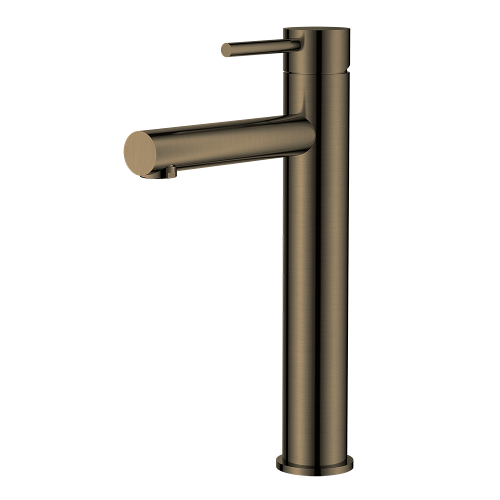 Antique Brass faucet on a white background