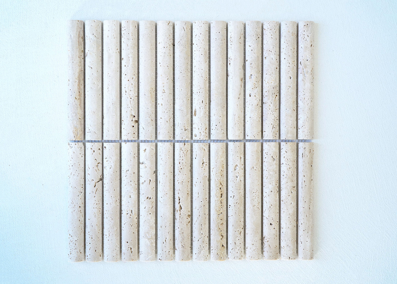 KYMA Sculpted Natural Stone Mosaic — Avorio