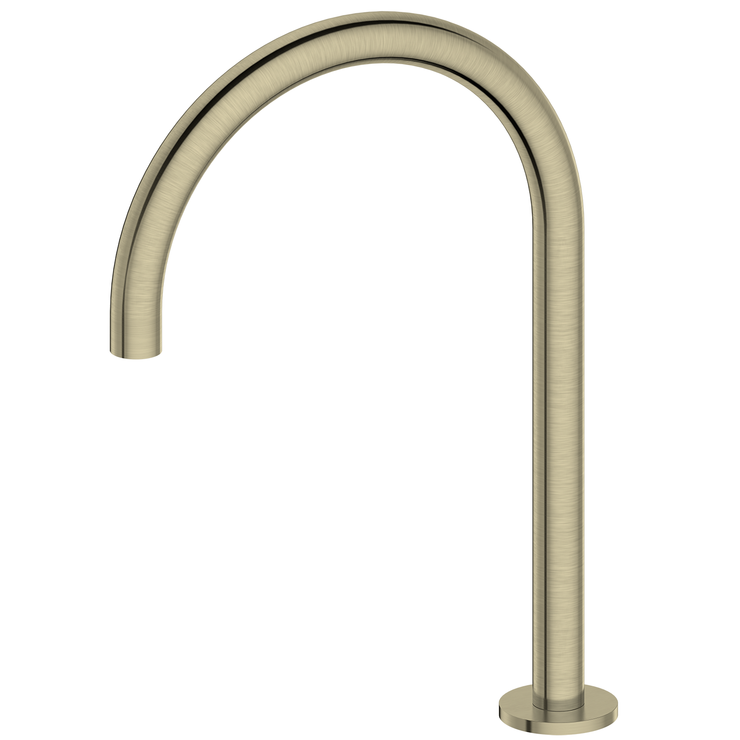 Brushed gold basin mixer tap on a white background