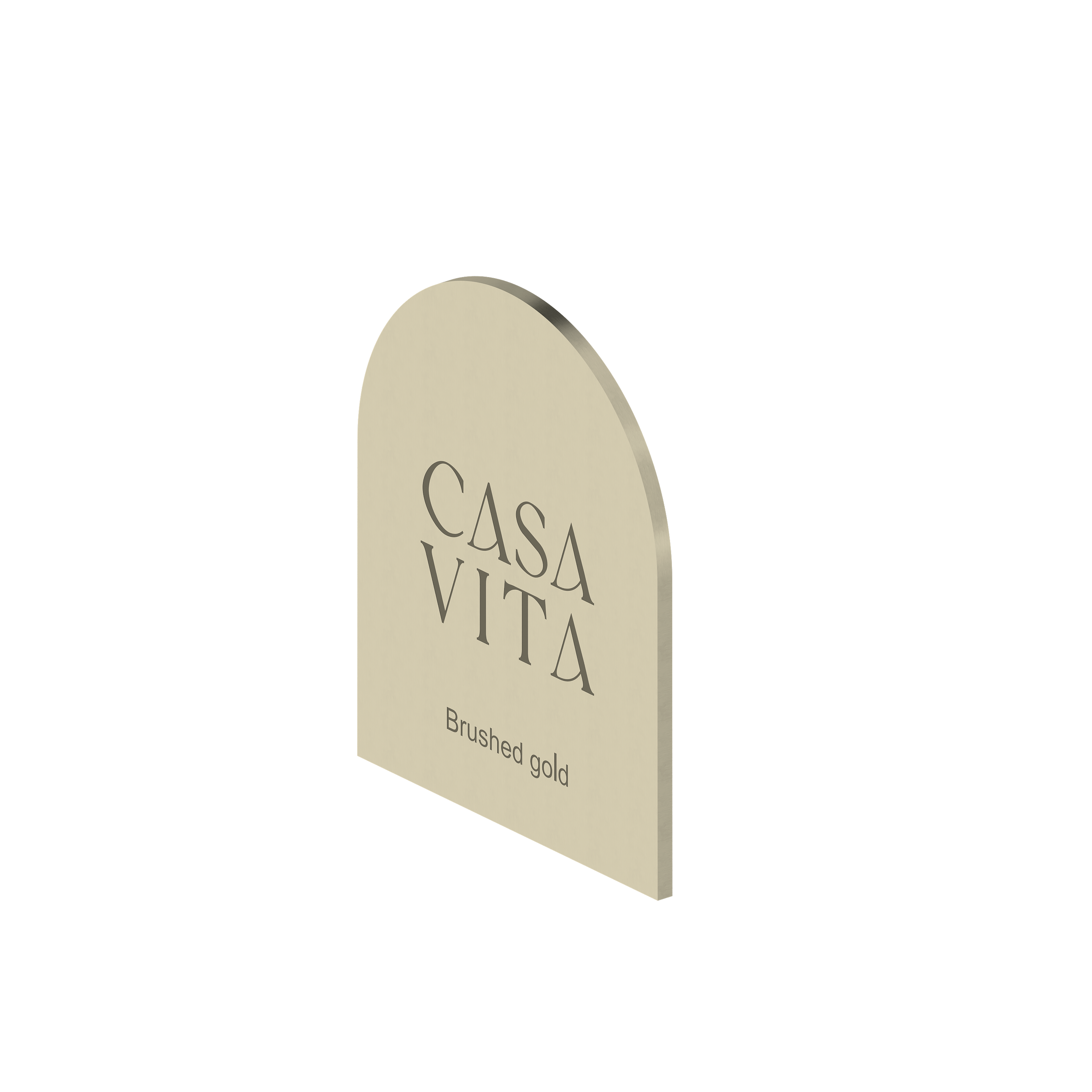 Casa Vita decorative item with 'Brushed gold' text on a white background