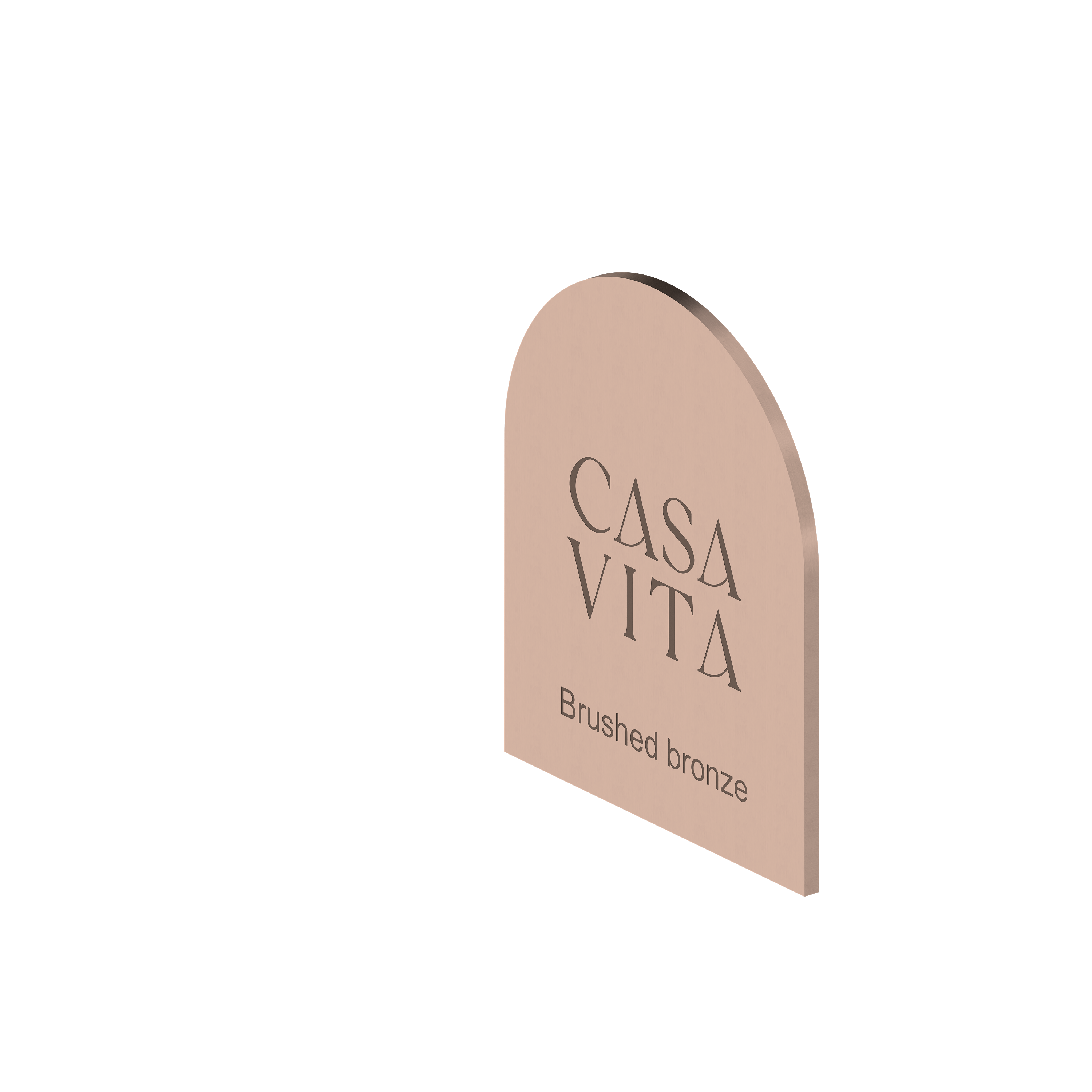 Casa Vita brushed bronze sample on a white background