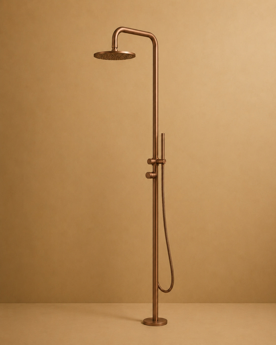 Vita Noir Outdoor Shower In Brushed Finish
