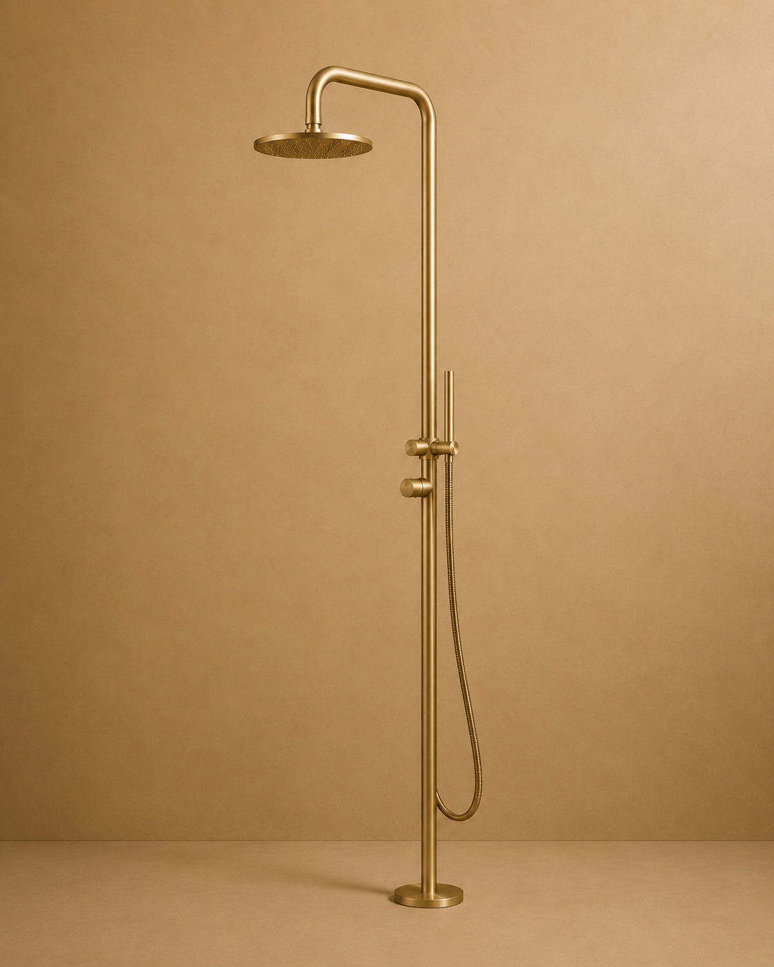 Vita Noir Outdoor Shower In Brushed Finish