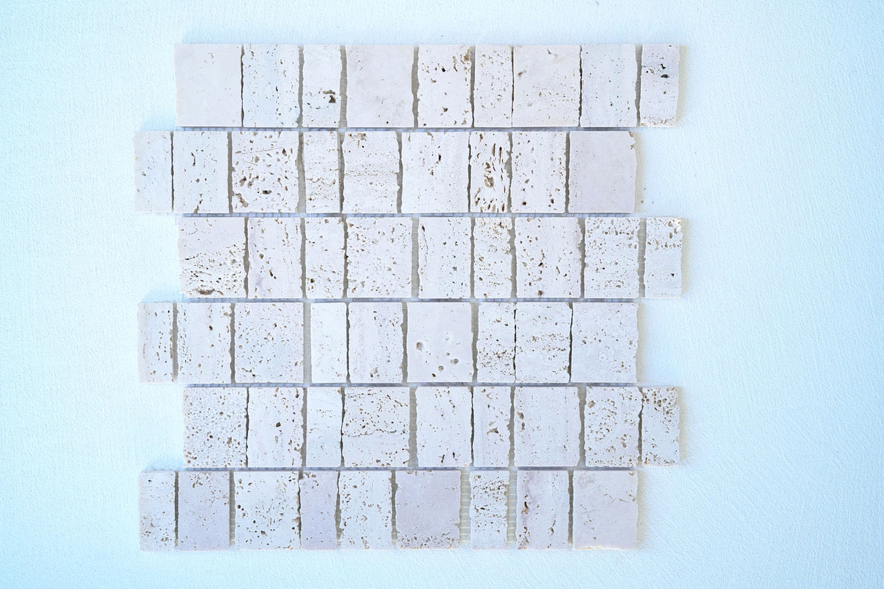 TESSERA Natural Travertine Mosaic — Avorio