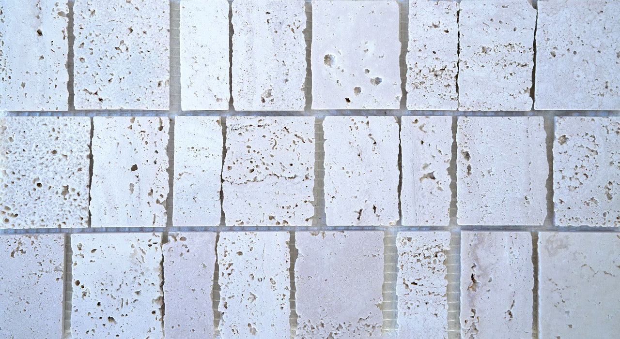 TESSERA Natural Travertine Mosaic — Avorio