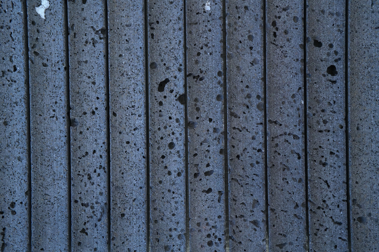 LINEA Concave Linear Stone Mosaic — Basalt