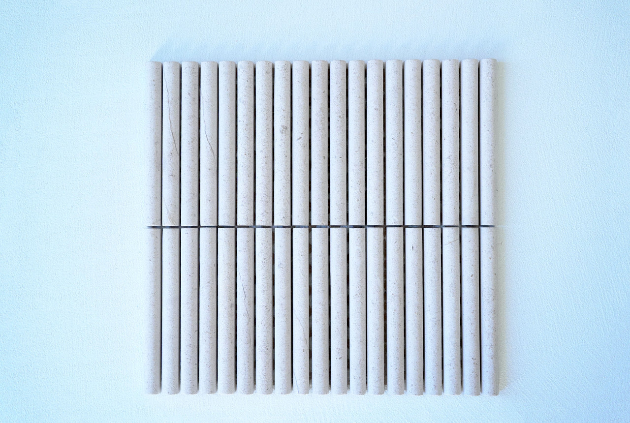 KYMA Sculpted Natural Stone Mosaic — Ivory