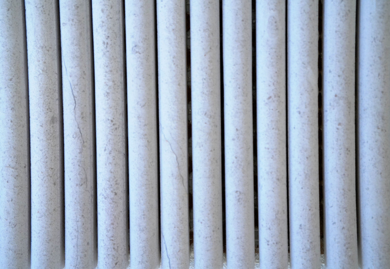 KYMA Sculpted Natural Stone Mosaic — Ivory