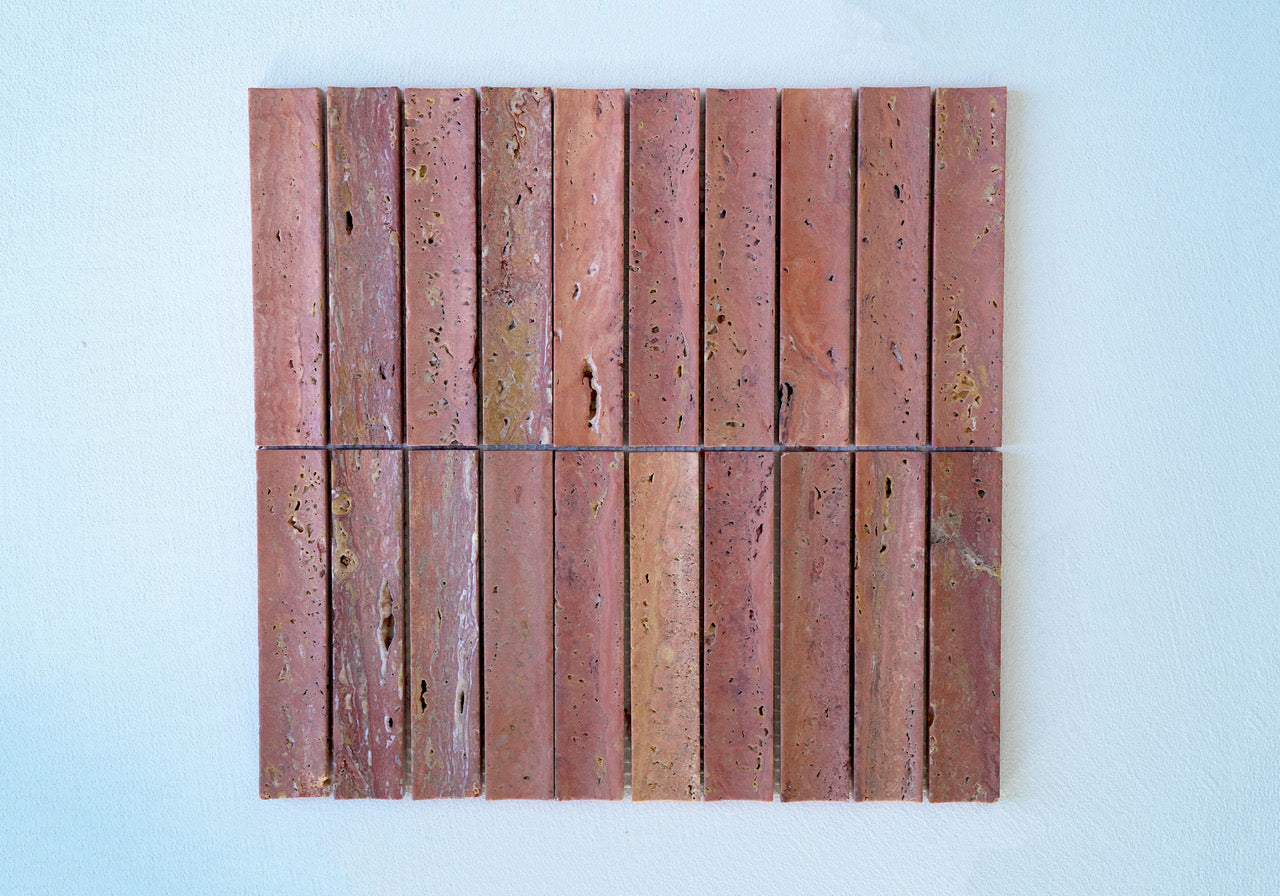 KYMA Concave Natural Stone Mosaic — Rosato