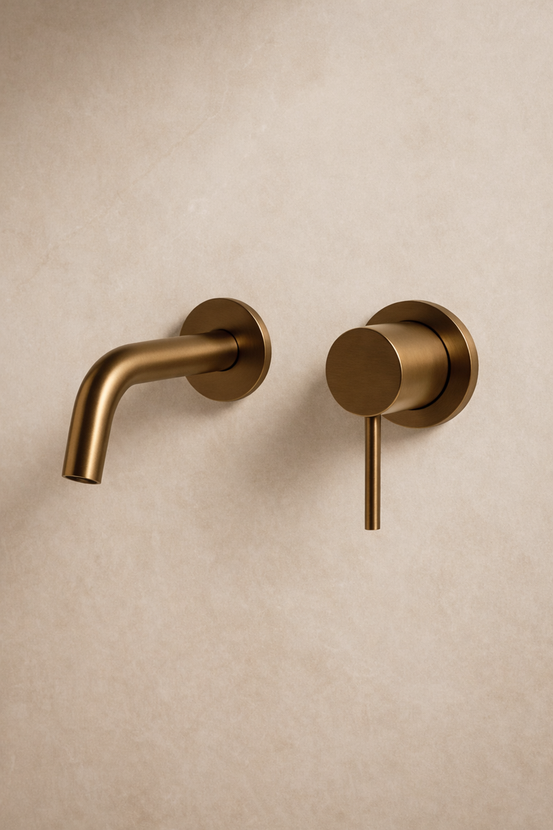 Lisse Arc basin mixer in Brushed Bronze