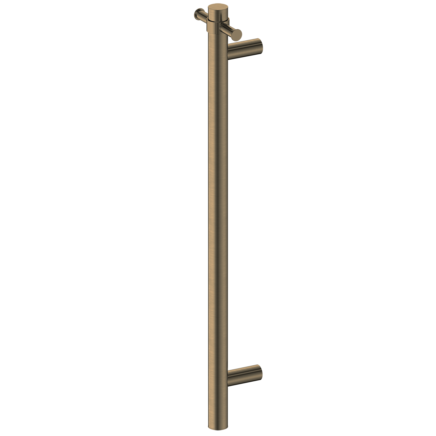 Antique brass door handle on a white background