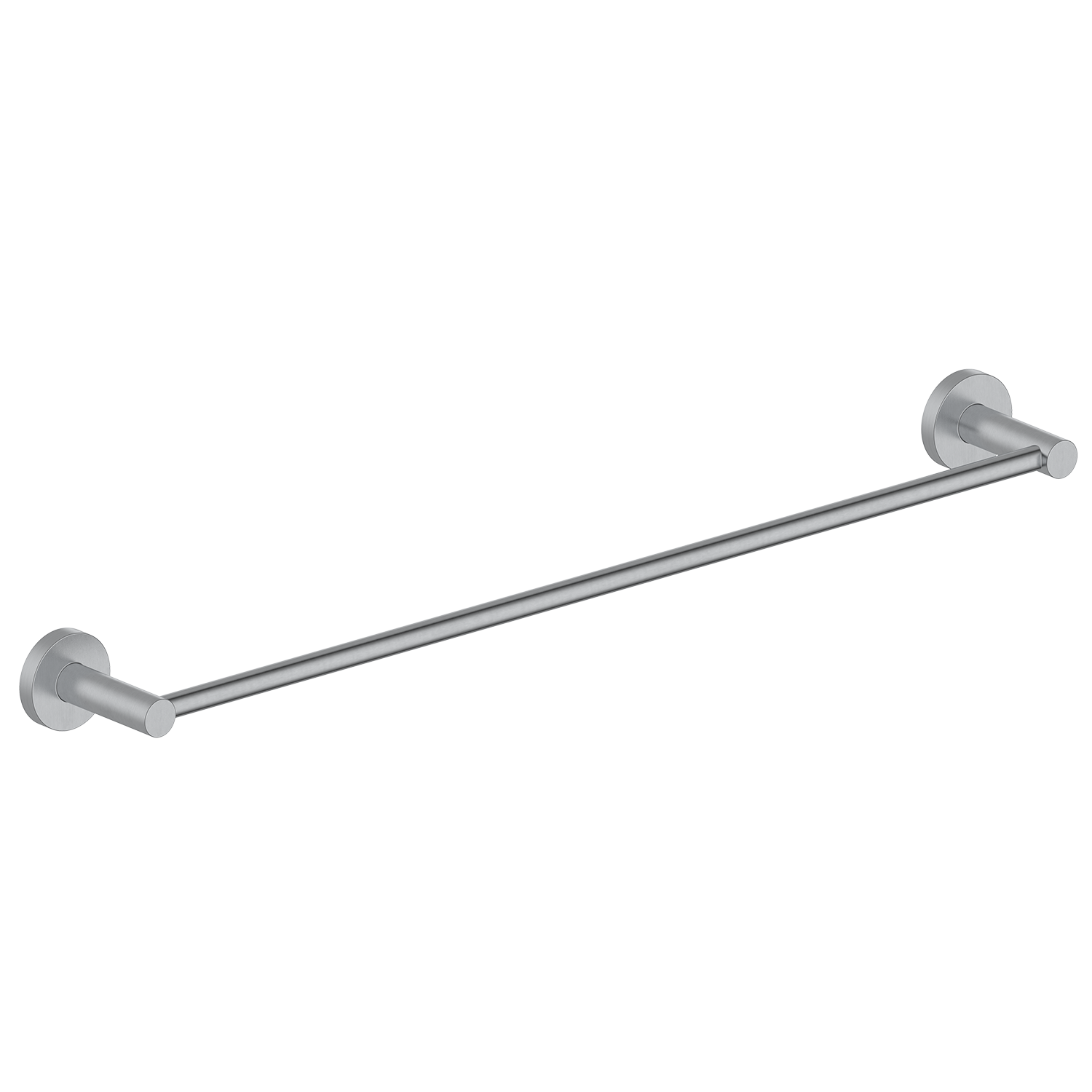 Chrome towel bar on a white background