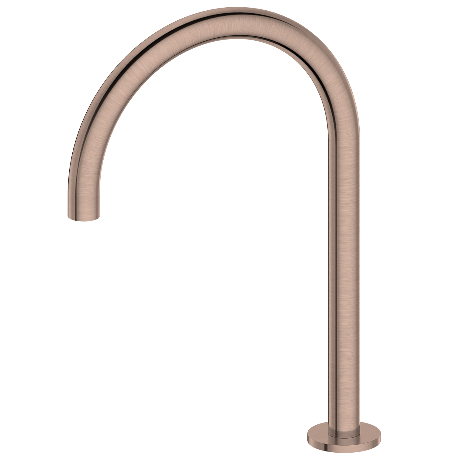 Rose gold basin mixer tap on a white background