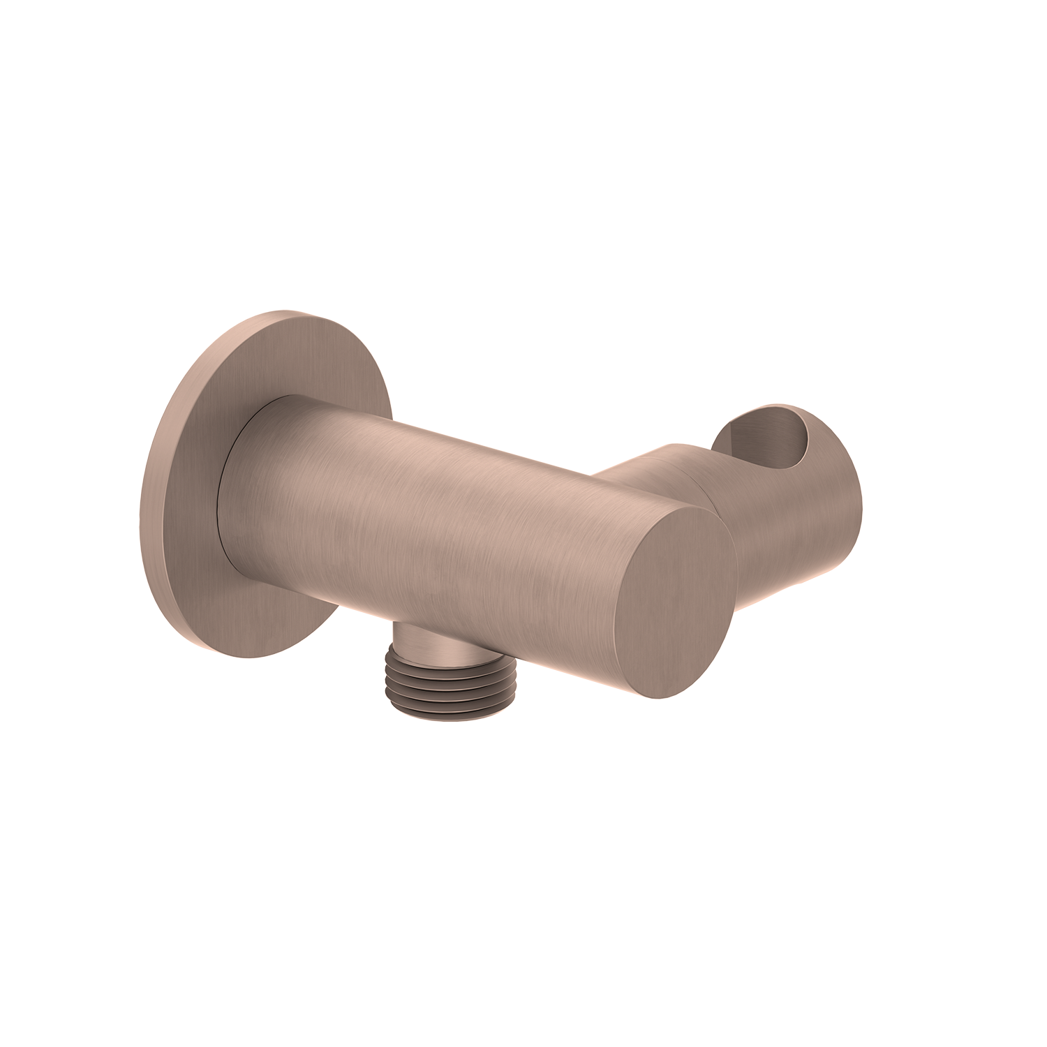 Rose Gold shower bracket on a white background
