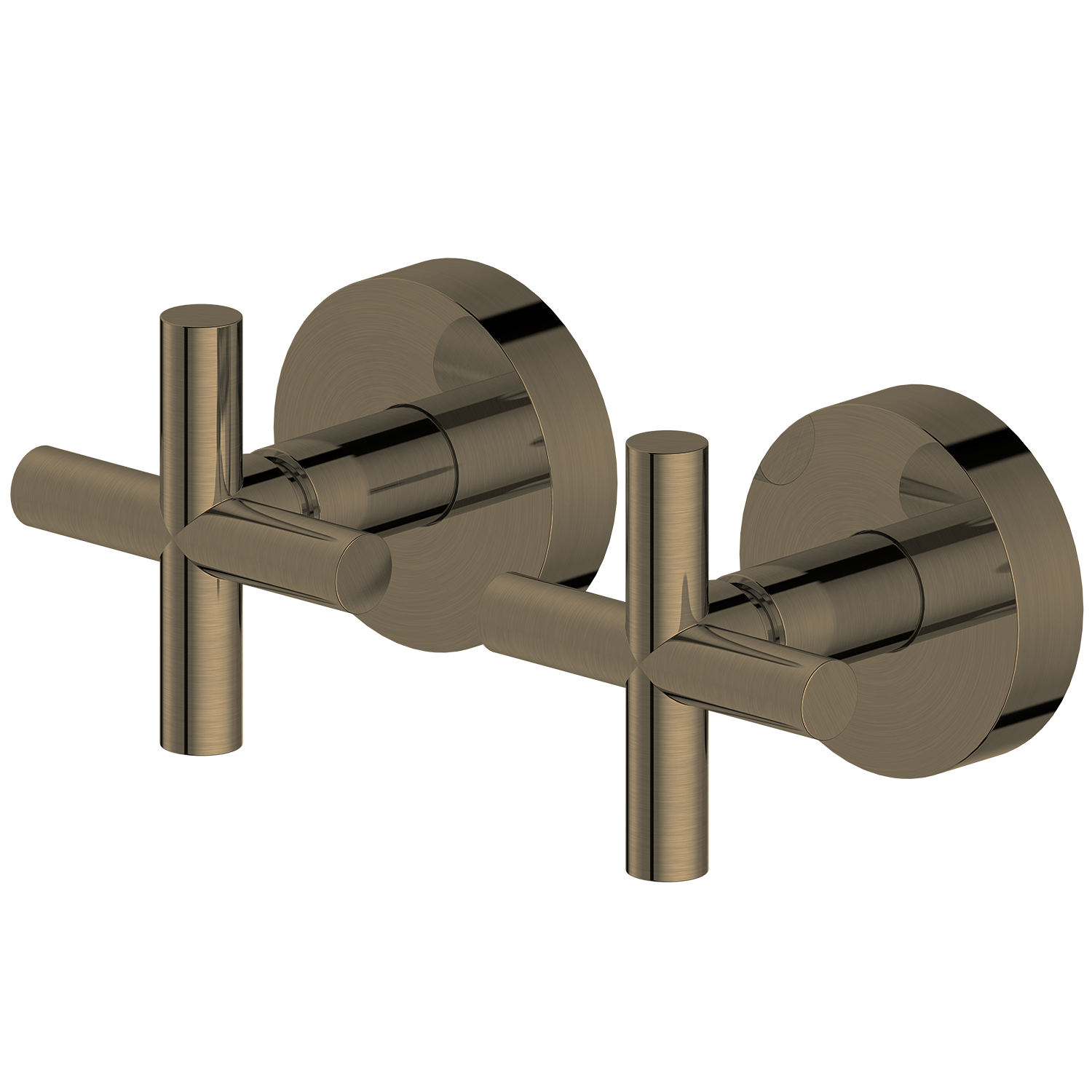 Antique Brass wall-mounted faucet on a white background