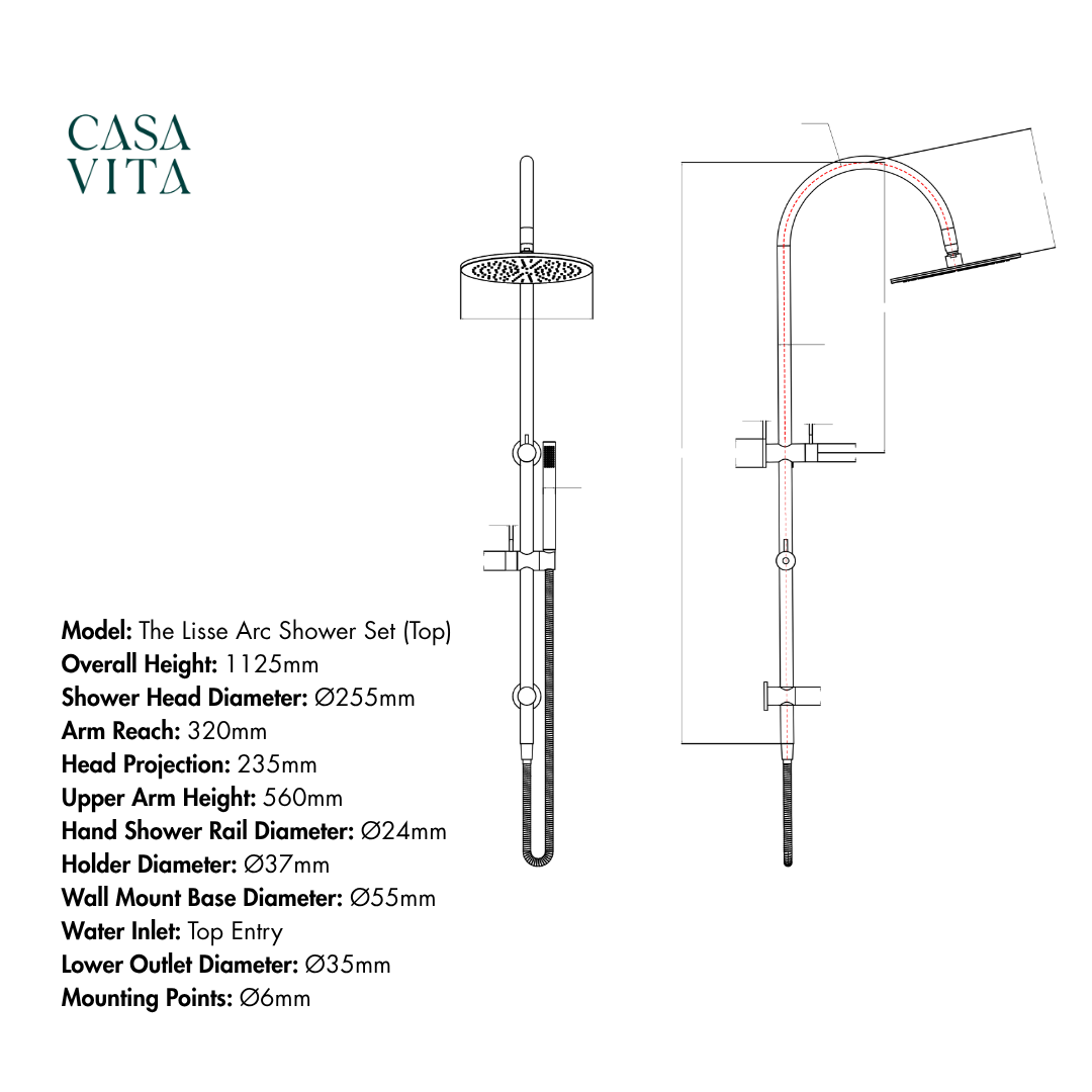 The Lisse Arc Shower Set